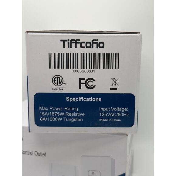 Lot of 2 Tiffcofio Indoor Remote Control Socket W/ Remote RF2066 White - Picture 4 of 4